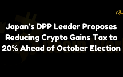 Japan’s DPP Leader Proposes Reducing Crypto Gains Tax to 20% Ahead of October Election