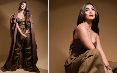 Photos: Pooja Hegde stuns in a stylish trench coat and baggy pants