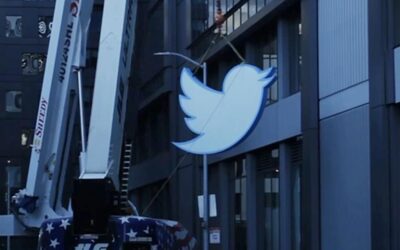The 560-pound Twitter logo has sold for $34,000
